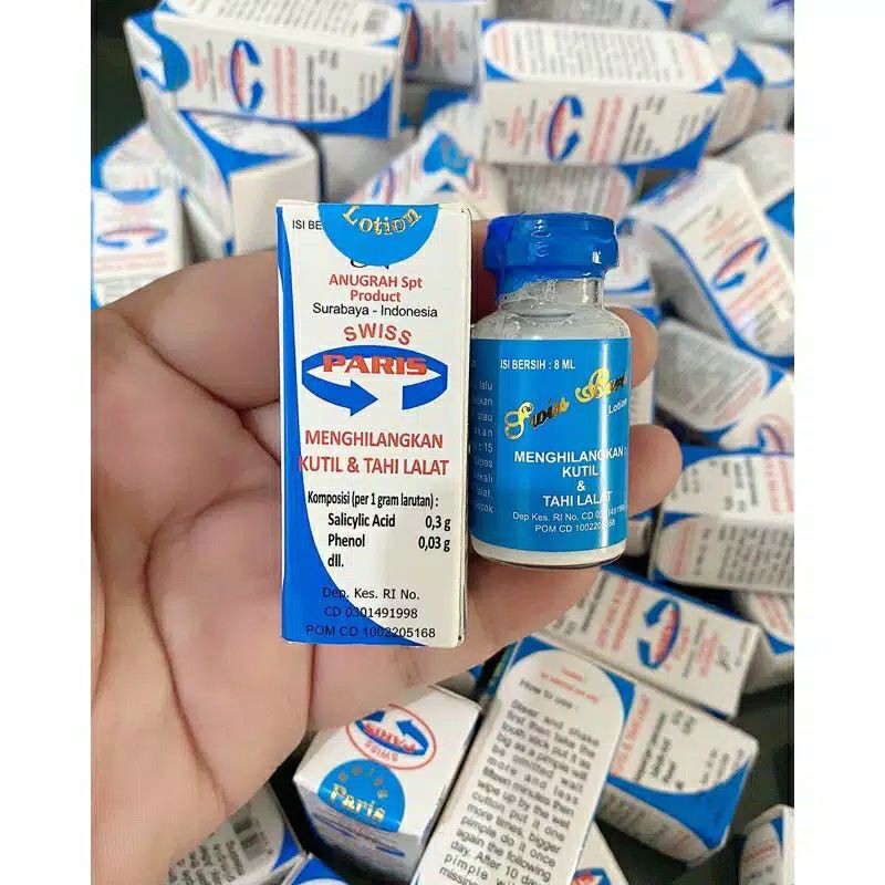 [ ORIGINAL ] OBAT KUTIL DAN PENGHILANG TAHI LALAT WAJAH KAKI MATA IKAN AMPUH SWISS PARIS LOTION BPOM