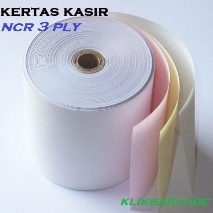 

KERTAS ROLL KASIR NCR 3 PLY 75 x 60 Mm UNTUK PRINTER KASIR DOT MATRIX