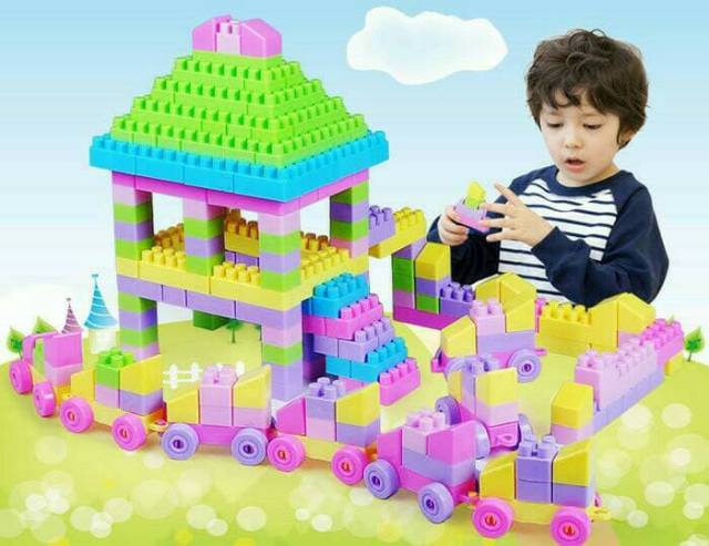 Mainan Edukasi Block susun / Bricks mr. Block isi 206,236 pcs