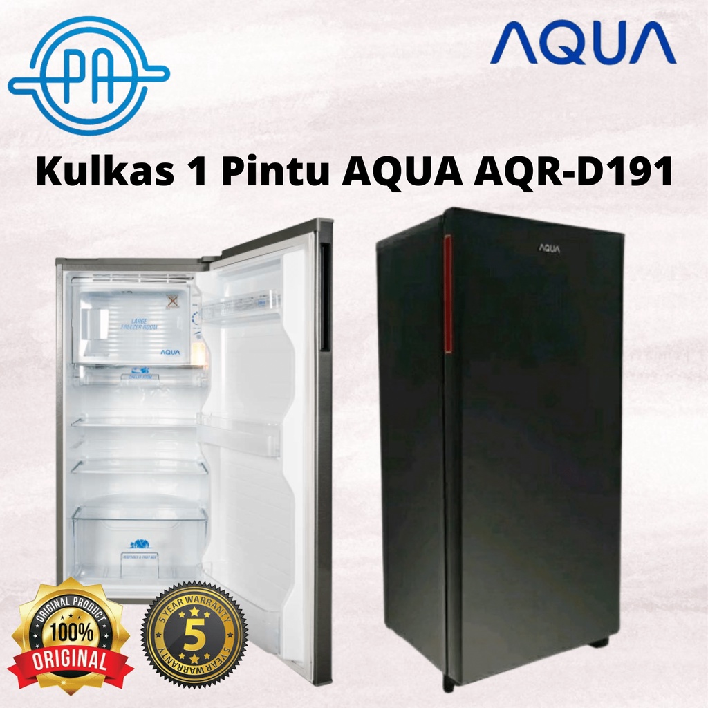 KULKAS 1 PINTU AQUA JAPAN AQRD191 DS AQRD 191 DS GARANSI 7 TAHUN