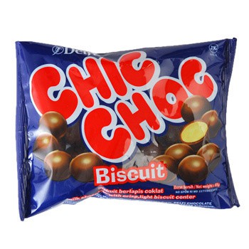 

[HALAL] DELFI CHIC CHOC BISCUIT 55 GR / Chocolate Chic Choc Coklat Ball CikCok