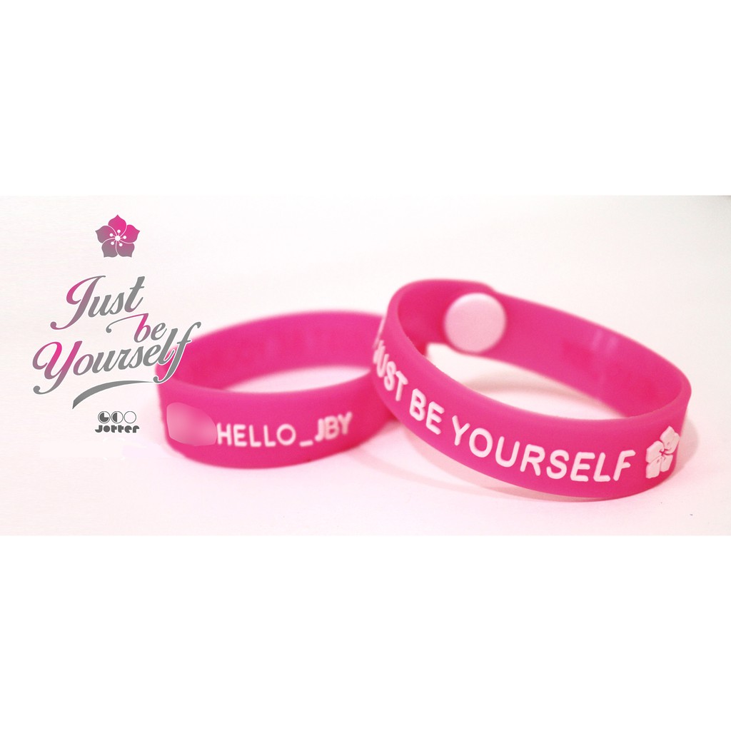 Gelang Karet Just Be Yourself Pink Couple (isi 2)