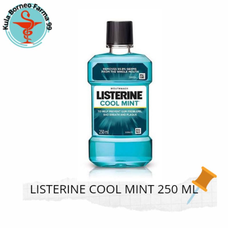 Listerine Cool Mint Antiseptic Mouthwash 250 ml - Obat Kumur