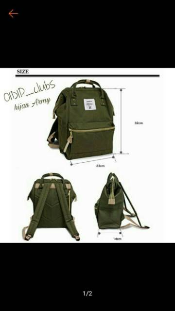 Backpack anelo polos / tas ransel sekolah / tas ransel pria dan wanita