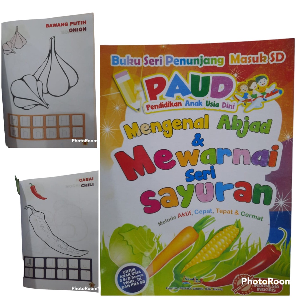 BUKU PAUD - Mewarnai, Menulis &amp; Membaca Seri Penunjang Masuk SD - SDO