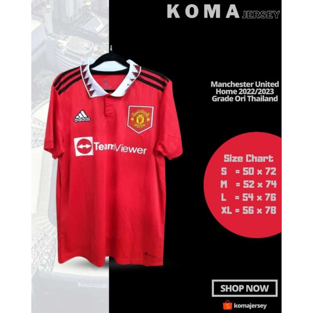 JERSEY MANCHESTER UNITED MU 2022/2023 GRADE ORI