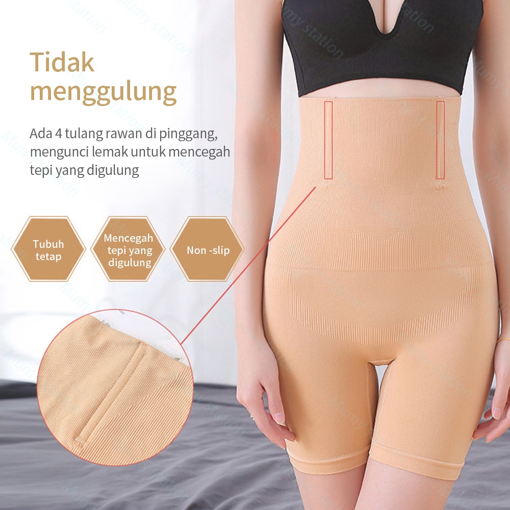 Mumystation Korset Celana Pelangsing Perut Mengangkat Pinggul Pinggang Tinggi Elastis Shaper Pants Celana Dalam Korset