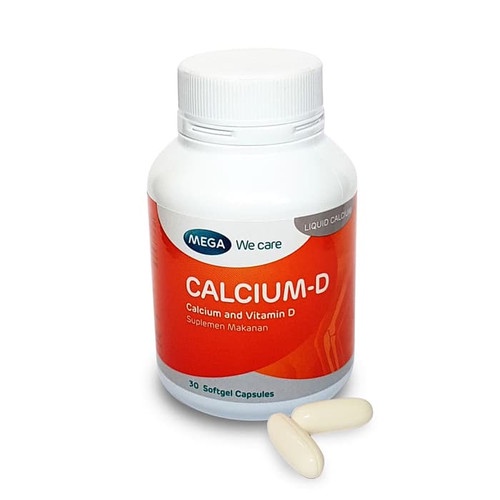 Mega CALCIUM D isi 30 KAPSUL LUNAK