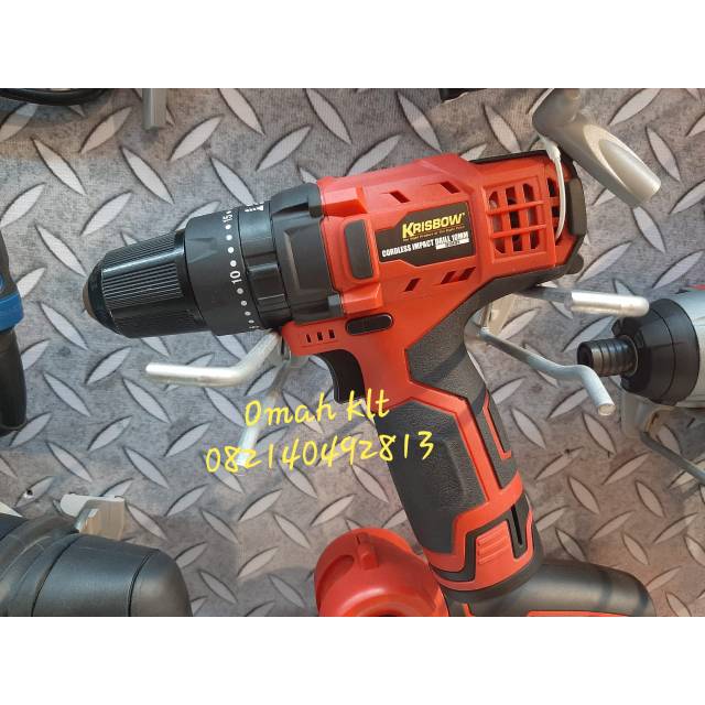 bor listrik tanpa kabel cordless impact drill KRISBOW ORIGINAL GARANSI