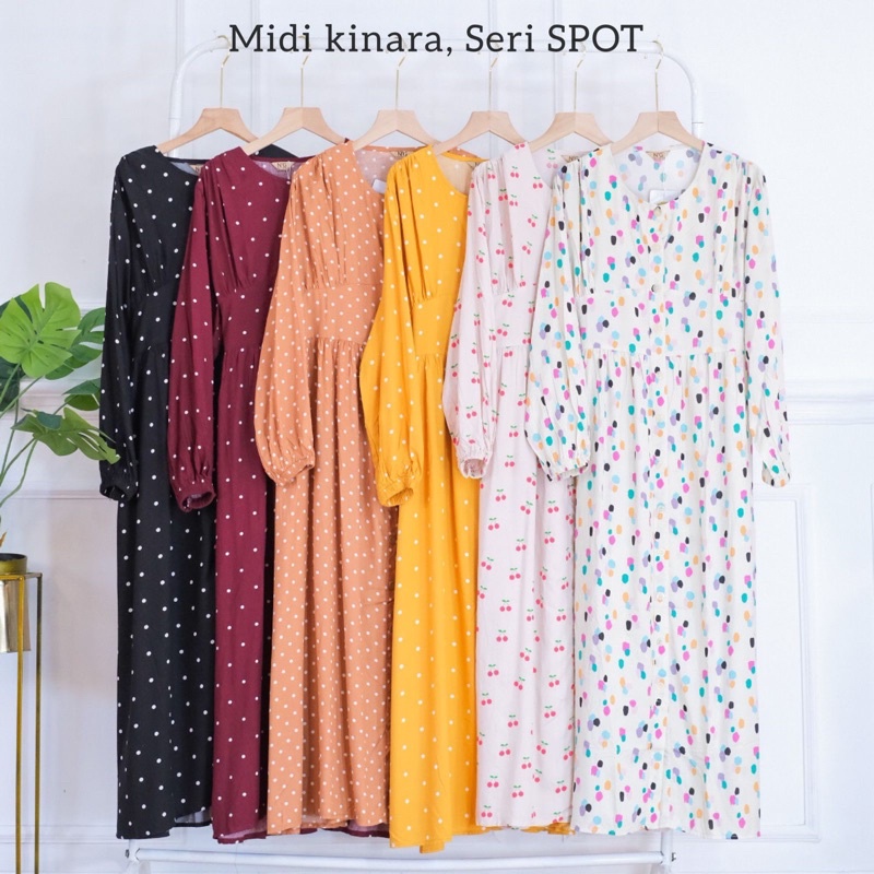 MIDI DRES / MIDI BAHAN RAYON / MIDI DRES BUSUI / MIDI DRES KEKINIAN