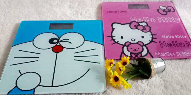 Timbangan Badan Kaca Digital - Elektronik 180kg KARTUN/polos  SCALE OLL - 2125