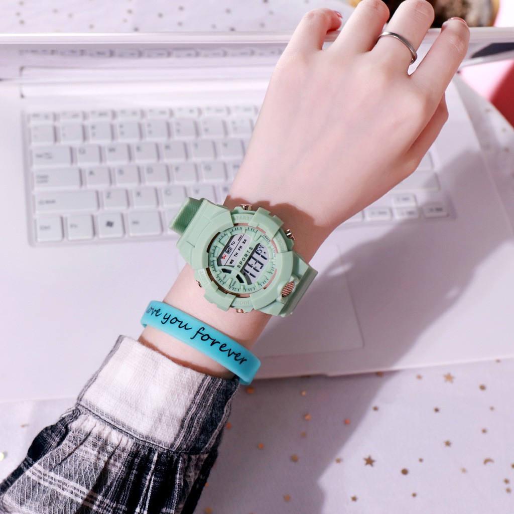 [COD] Watchyou Jam Tangan  Wanita  A0036 Rubber Digital Sport Bulat Dan Pria Fashion Gaya Korea Import