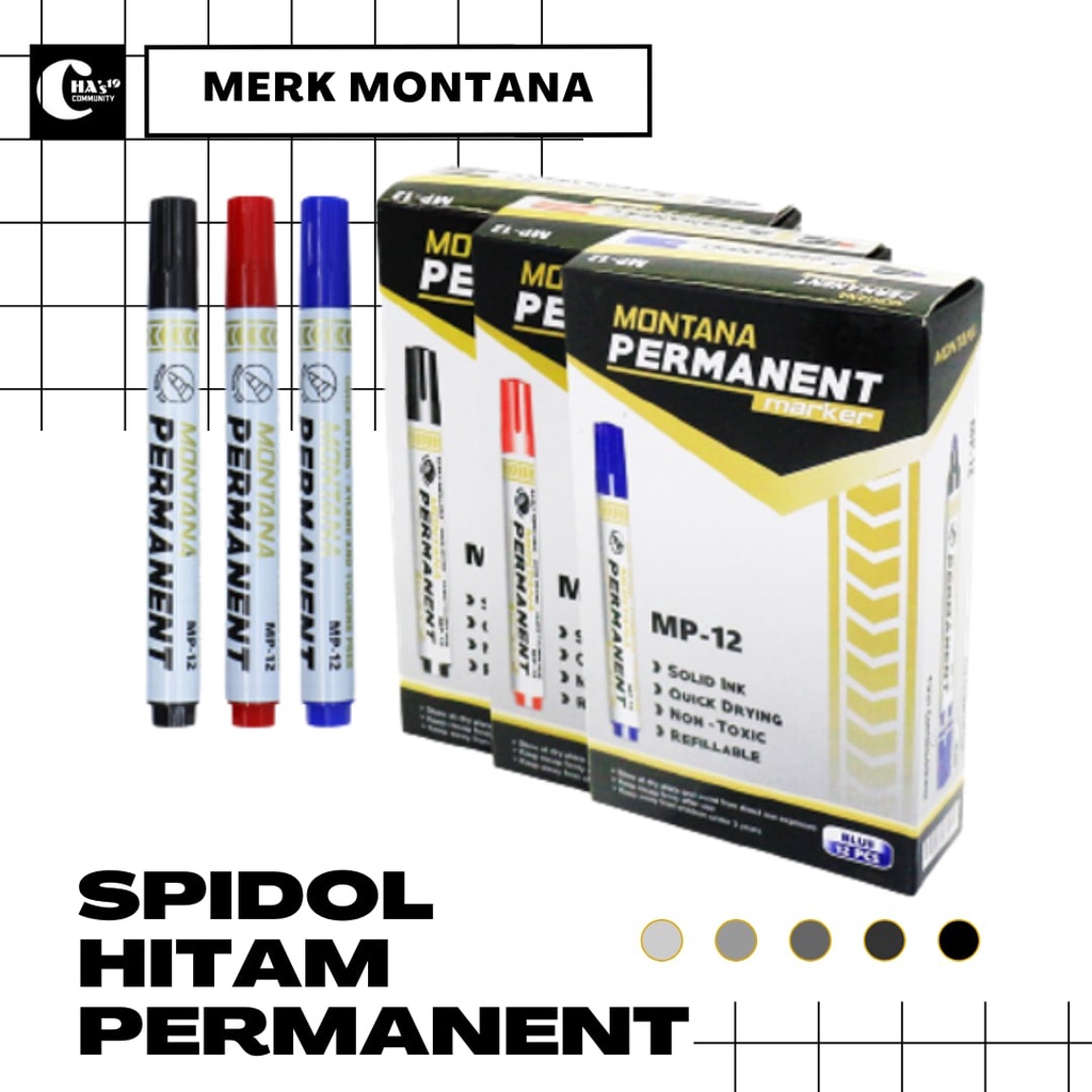 

1Pcs Spidol Permanent / Spidol Besar Montana /Permanent Marker Mp12