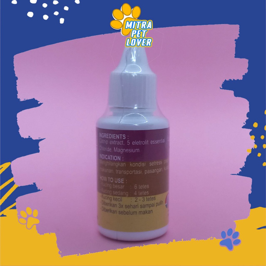 OBAT ANTI STRESS KUCING - CATYSTRESS 30 ML ORIGINAL - ANTI STRES KUCING CAT KITTEN JADI TENANG NYAMAN AMAN SEHAT SUPLEMEN PET ANIMAL HEALTHCARE AND VETERINARY TAMASINDO OBAT KESEHATAN DAN VITAMIN TERNAK HEWAN BINATANG PELIHARAAN MITRAPETLOVER