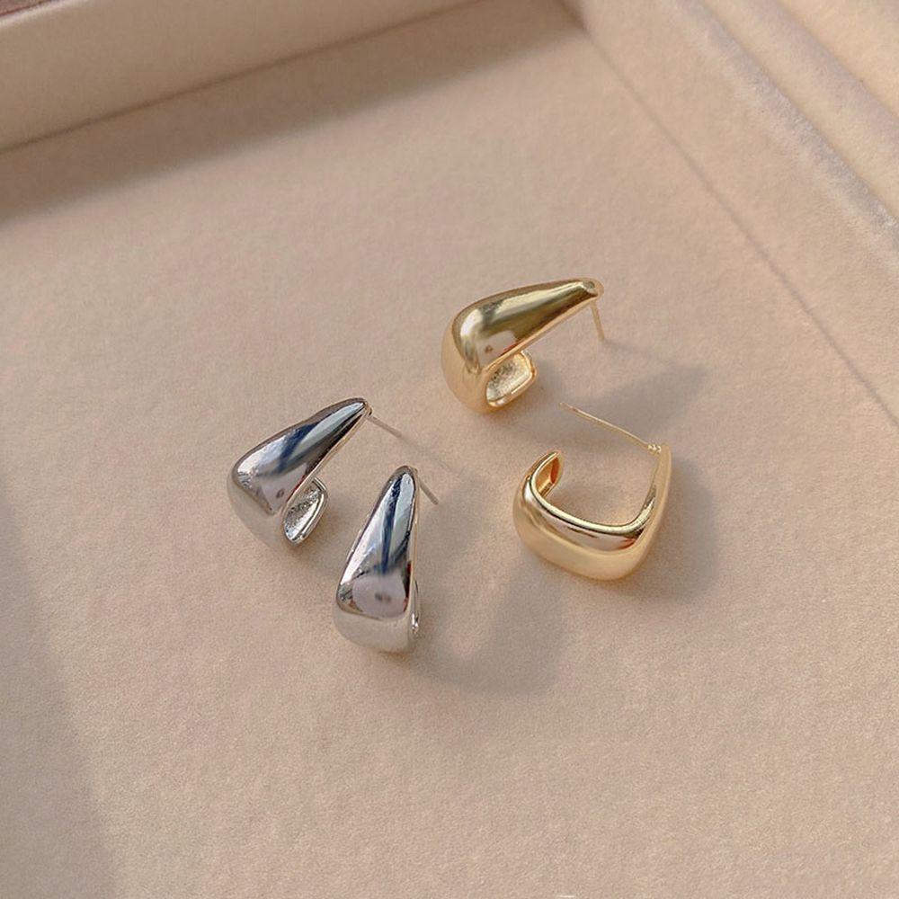 Anting Perak AUGUSTINA Anting Unik Vintage Wanita Emas Fashion Earrings Metal Female Ear Studs