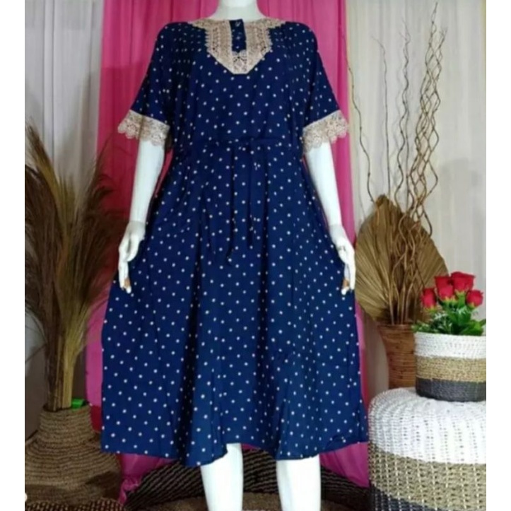 Daster arab wanita motif polkadot terbaru kekinian