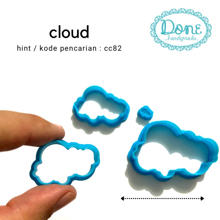 Cetakan fondant cetakan clay cetakan awan cloud cutter alat clay cc82