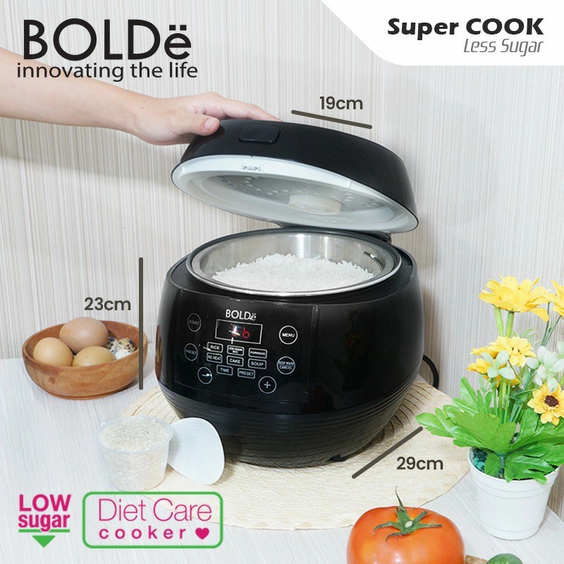 BOLDe Super Cook LESS SUGAR / Rice Cooker Digital 1 Liter