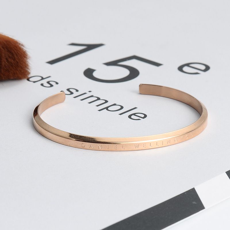 Gelang Tangan DW Titanium Lapis Emas 18k Anti Karatan