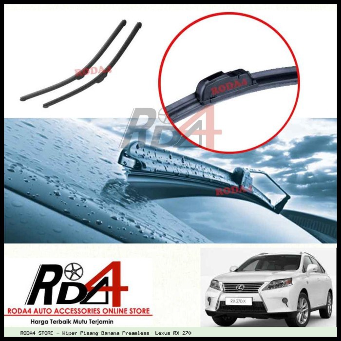 Wiper Mobil Lexus RX 270 20 24 Frameless Banana 1 Set 2 Pcs