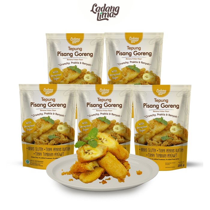 

BISA COD 5pcs Tepung Pisang Ladang Lima 200gr