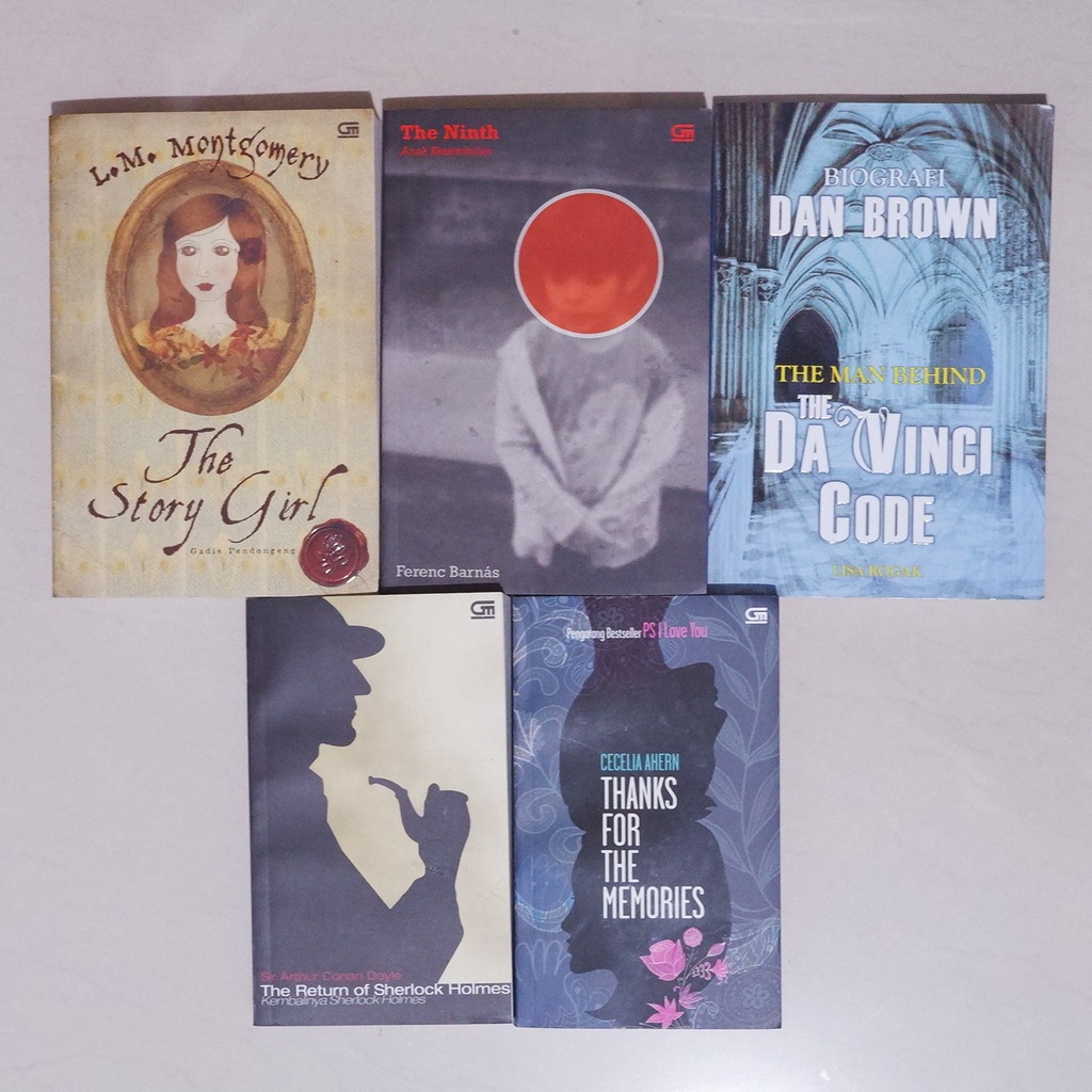 Kumpulan Novel Preloved - Sherlock Holmes, Thanks for the memories, Da Vinci Code Biography, Mystery