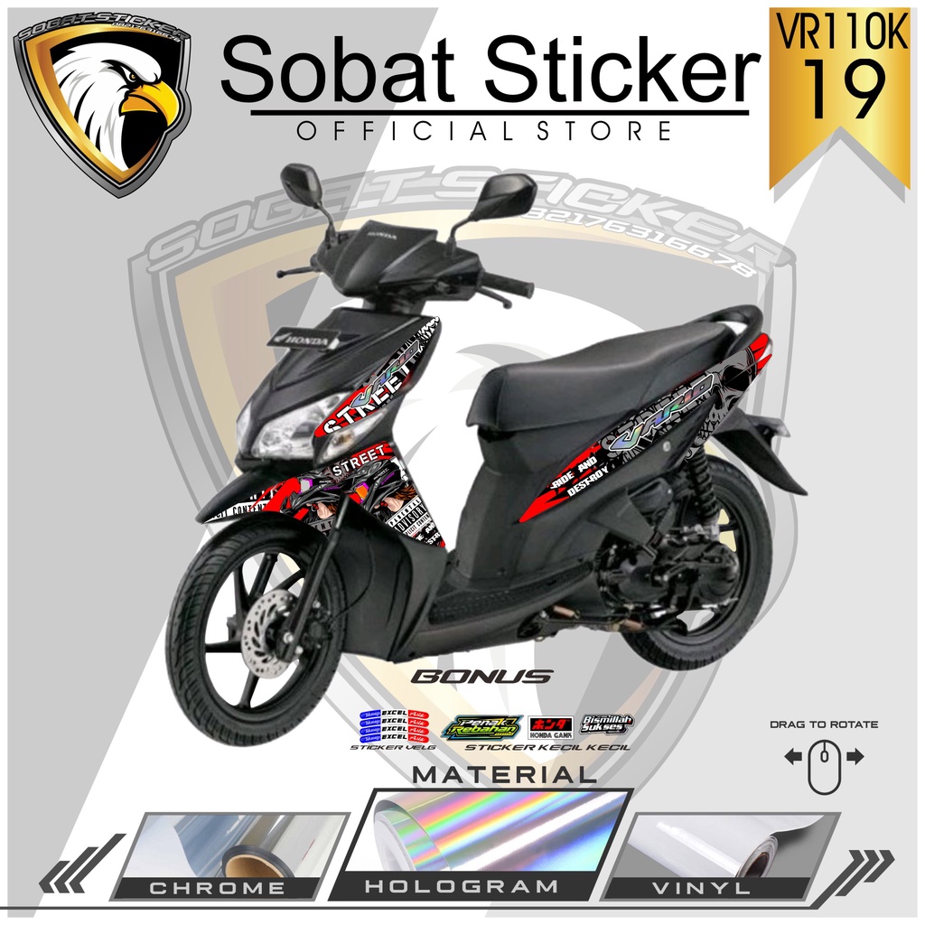STRIPING VARIO 110 KARBU- STRIPING HOLOGRAM HONDA VARIO 110 KARBU 2006-2011 RACING
