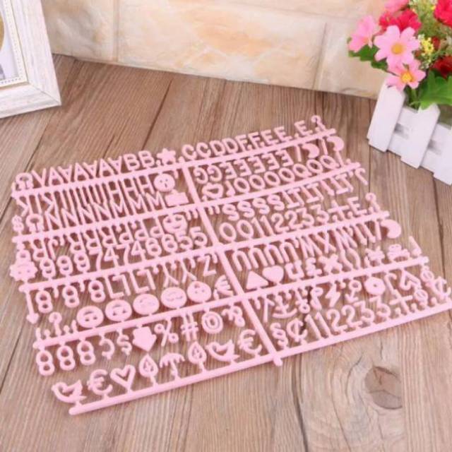 

Tambahan Huruf Basic Letter set ( SOFT PINK ) for DIY Letter Board