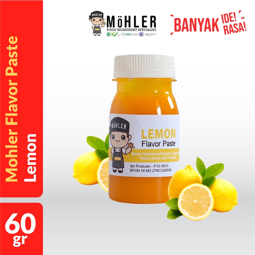 MOHLER Pasta perisa pewarna LEMON (KLIK KOMBO HEMAT UNTUK BELI 1 GRATIS 1)