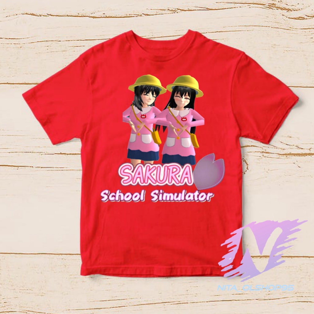 sakura school simulator baju kaos anak