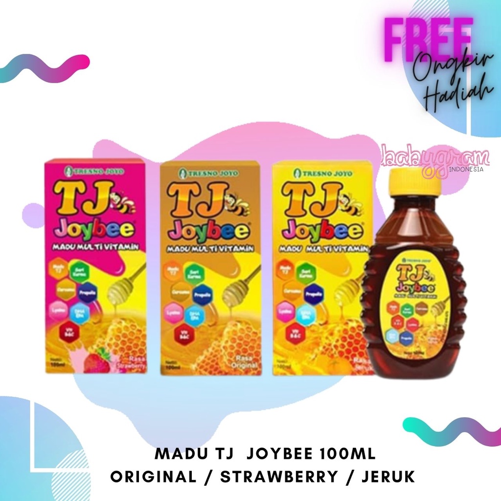 Madu TJ Joybee Original Strawberry Jeruk Tresno Joyo Honey TresnoJoyo 100ml Vitamin Multivitamin Anak