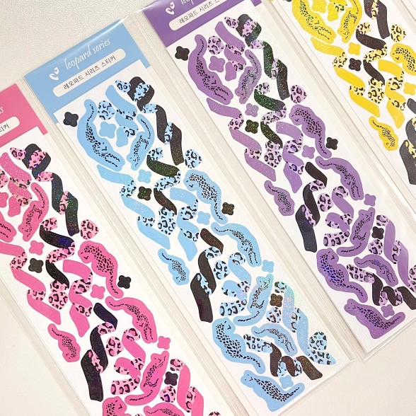 Stiker Pita Laser Motif Print Leopard