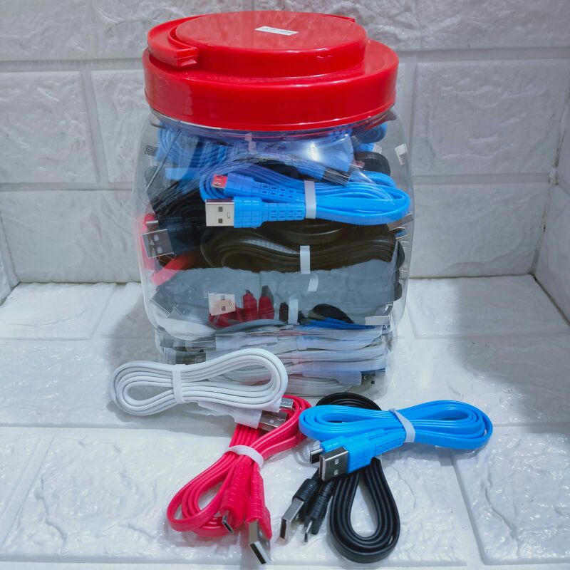 Kabel Data Micro Toples Warna Warni USB Isi 60pc