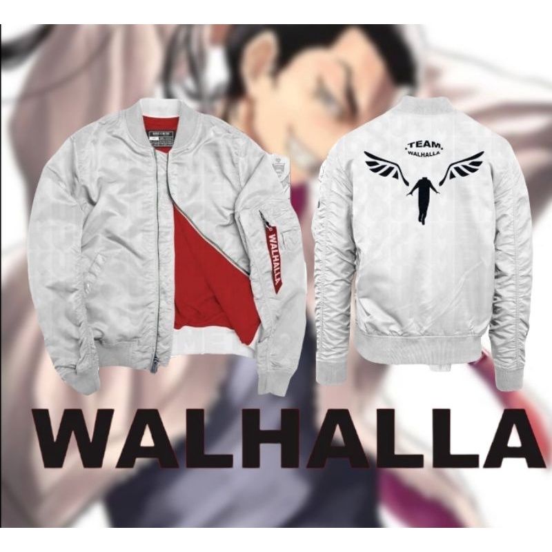 JAKET BOMBER VALHALLA WALHALLA TOKYO REVENGERS TOKYO MANJI GANG BORDIR AIVII