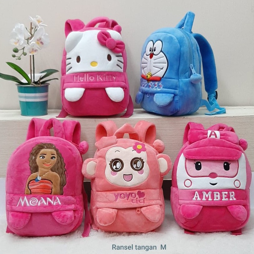 Tas Ransel Anak Doraemon Spiderman Kapten Amerika Kitty Tangan M/Backpack/Tas Karakter/Kado Tas Anak