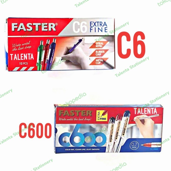 

Cantik Pulpen / Ballpoint Faster Extra Fine C6 - C600 (1 Lusin) Limited