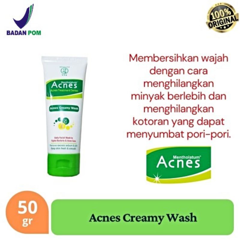 Acnes Creamy Wash/Sabun pembersih Wajah Jerawat