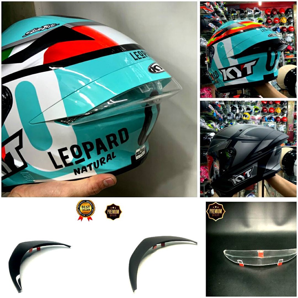 SPOILER 3D HELM KYT TT COURSE /SPOILER KYT TTC/VARIASI TANDUK BELAKANG