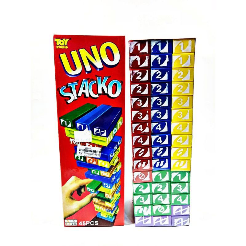 UNO STACKO / UNO BLOCK / MAINAN ANAK EDUKASI UNO STACKO FAMILY