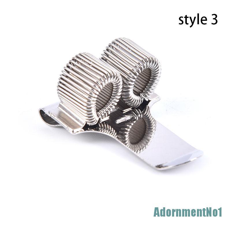 (AdornmentNo1) 1pc Klip Metal Elastis Holder Pulpen / Notebook