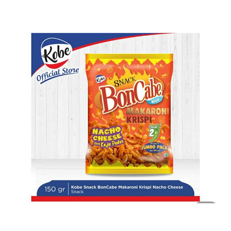 

Kobe Snack BonCabe Makaroni Krispi Nacho Cheese 150 g