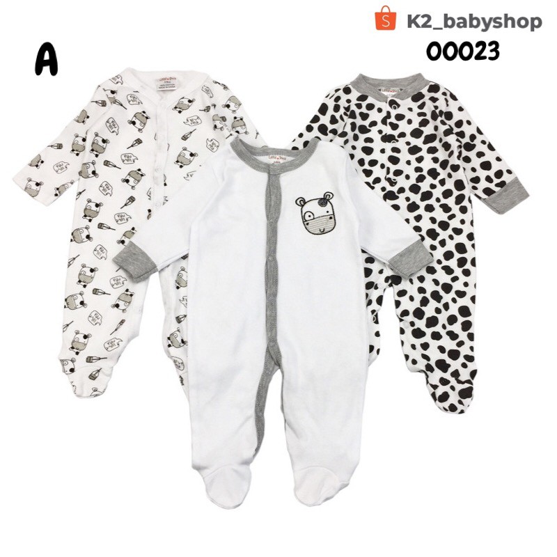 BABY K2 - BABY SLEEPSUIT MOTIF SAPI MEREK LITTLEDUCK 1 PACK ISI 3 PCS KODE 00023