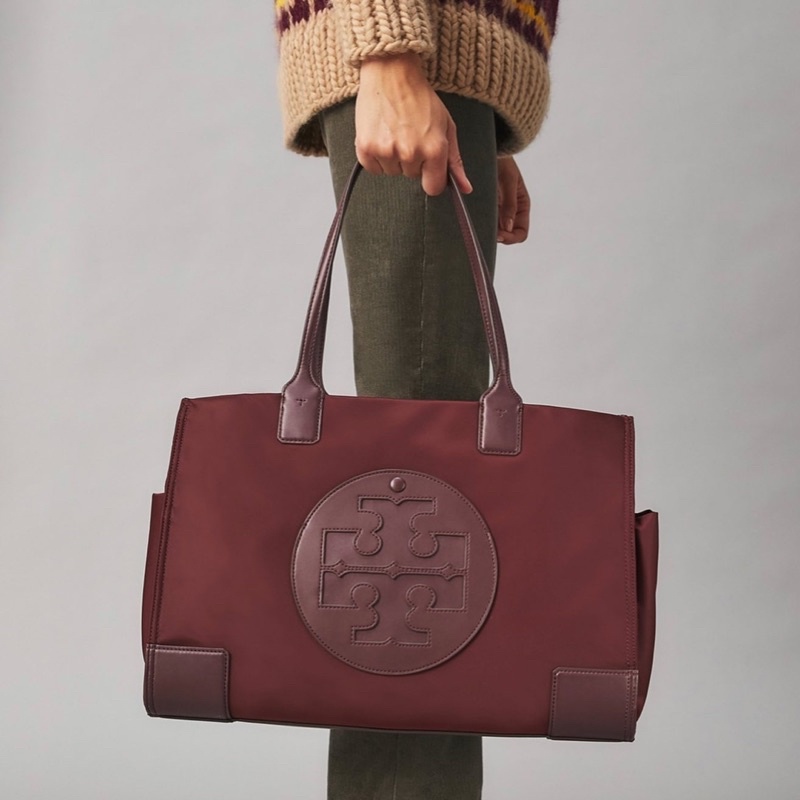 TORY BURCH ELLA BABY DIAPERS BAG - MAROON