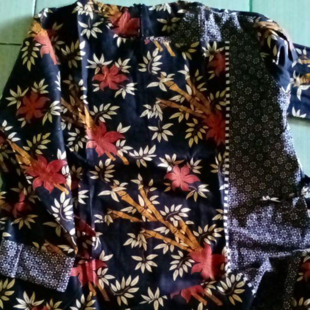 Batik Wanita Modern Motif Daun Tangkai Warna Cewek Gamis Premium Exclusive Seragam