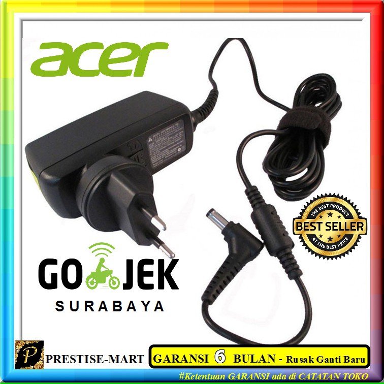 ORIGINAL Charger Adaptor acer Laptop Netbook ACER aspire one - Hitam