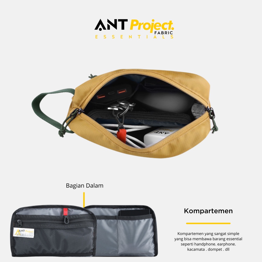 Handbag Pria Clutch Bag Tas Tangan Gadget Pria Wanita Pouch Travel Organizer 3 in 1