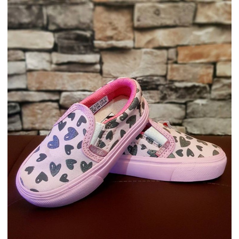 sepatu anak vans slip on tali perekat kids love 16-35