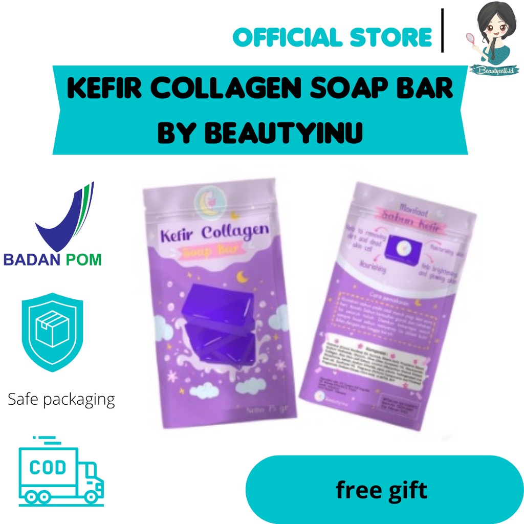 (READY) SABUN KEFIR COLLAGEN SOAP BAR BY BEAUTYINU SABUN PEMUTIH VIRAL KEFIR COLLAGEN BEAUTYINU SOAP SABUN KEFIR KOLAGEN BEAUTYINU