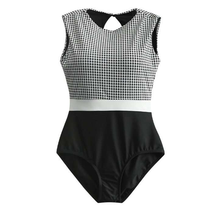 Swimsuit Bikini Baju Renang Wanita Gaya Korea Model One Piece Houndstooth Dalika