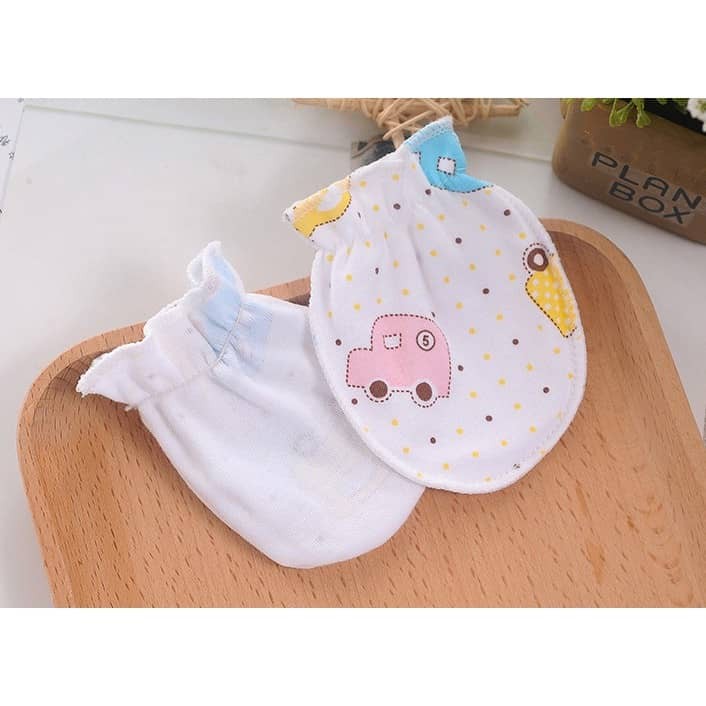 Sarung Tangan Anti Gores newborn Pelindung Wajah Sarung Tangan Katun